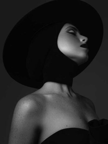 Schaeffer Studios Fashion Photographer for Marie Claire Featuring Genna Carey Wearing Harlem's Heaven Hat