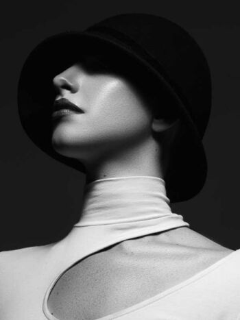 Schaeffer Studios Fashion Photographer for Marie Claire Featuring Genna Carey Wearing Harlem's Heaven Hat