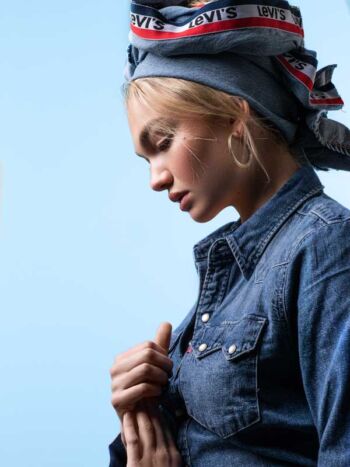 Schaeffer Studios NYC Fashion Photographer Featuring Cami Opp for Marie Claire Magazine Wearing Levis