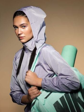 Schaeffer Studios Athletic Sports Photographer Featuring Deirdra Martin for Elle Magazine - Nike Bag