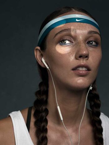Schaeffer Studios NYC Beauty Photographer Featuring Tayla Marie for Pandora Magazine - Nike Headband