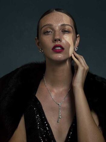 Schaeffer Studios NYC Beauty Photographer Featuring Tayla Marie for Pandora Magazine - Diamond Necklace