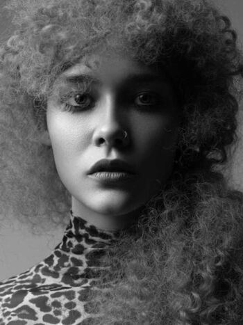 Schaeffer Studios New York City Beauty Photographer Featuring Mercedes Hurzeler for L'Officiel - Curly Hair