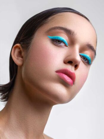 Schaeffer Studios NYC Beauty Photography Featuring Magdalena May for Grazia Magazine Blue Eyeliner