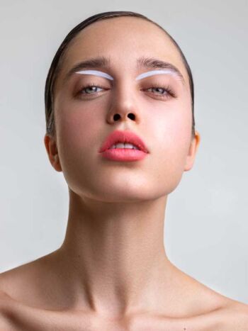 Schaeffer Studios NYC Beauty Photography Featuring Magdalena May for Grazia Magazine White Eyeliner