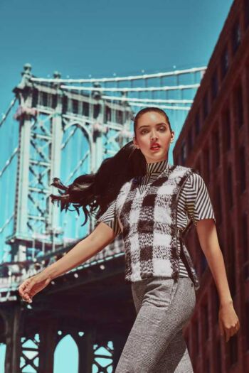 Schaeffer Studios NYC Fashion Photography For Basic Magazine Featuring Laihany Pontón by Manhattan Bridge