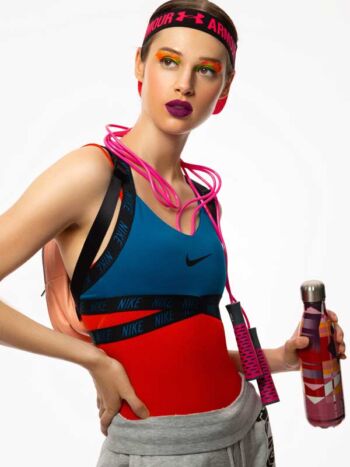 Schaeffer Studios New York Sports Fashion Photographer Featuring Anais Pouliot For Elle Magazine - Under Armor Headband, Nike Top