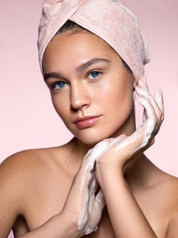 Pandora Magazine Featuring Deirdra Martin by Schaeffer Studios Beauty Photographer Skin Care Story Soapy Hands