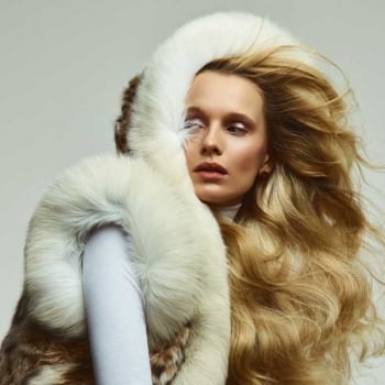 Schaeffer Studios NYC Fashion Photographer Featuring Tereza Bouchalova for L'Officiel Wearing Fur Vest by Daniel's Leather